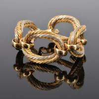 18K Gold Italian Oval Link Estate Bracelet - Sold for $6,985 on 11-09-2023 (Lot 1095).jpg